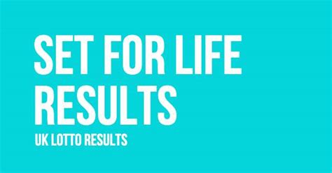 set for life lottery results for tonight please